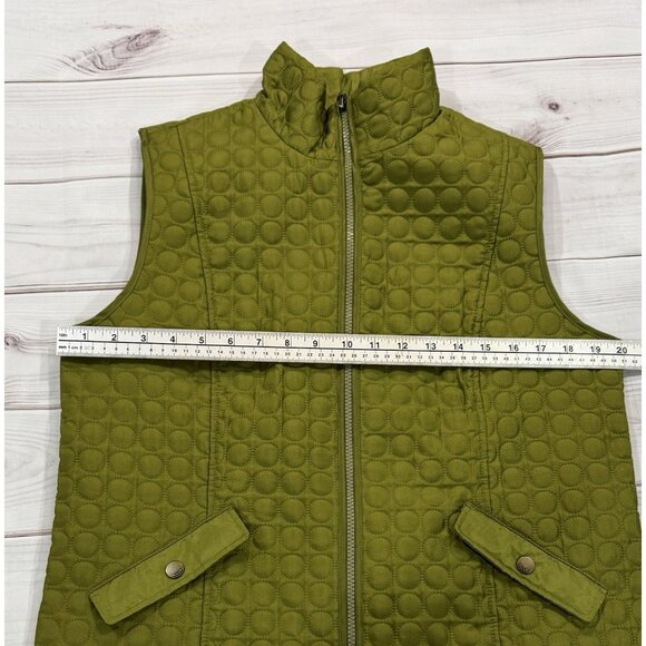 ALIA Green Quilted Vest Size 8 Petite - Picture 7 of 7